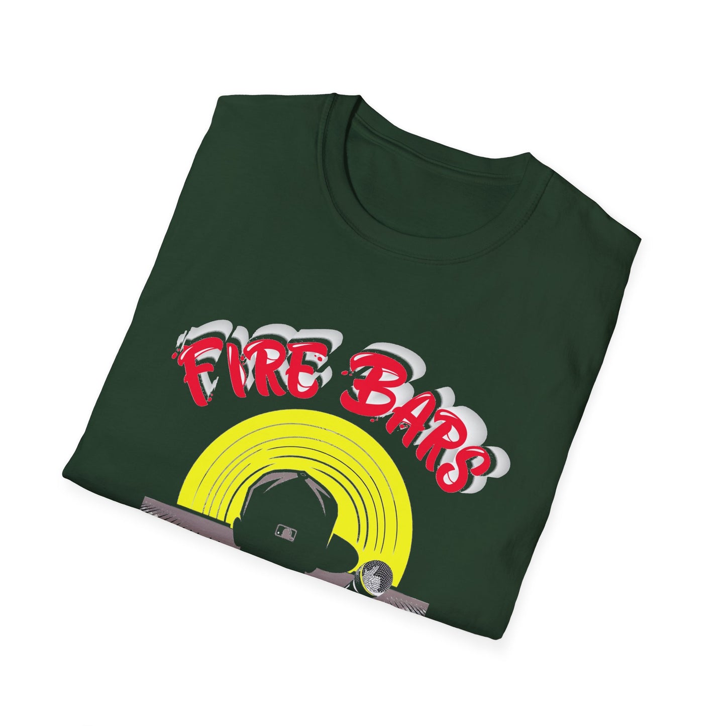 Music Nostalgia Fire Bars Unisex T-Shirt, The Rapper At the Mic and Board, Rap Lover graphic Tee