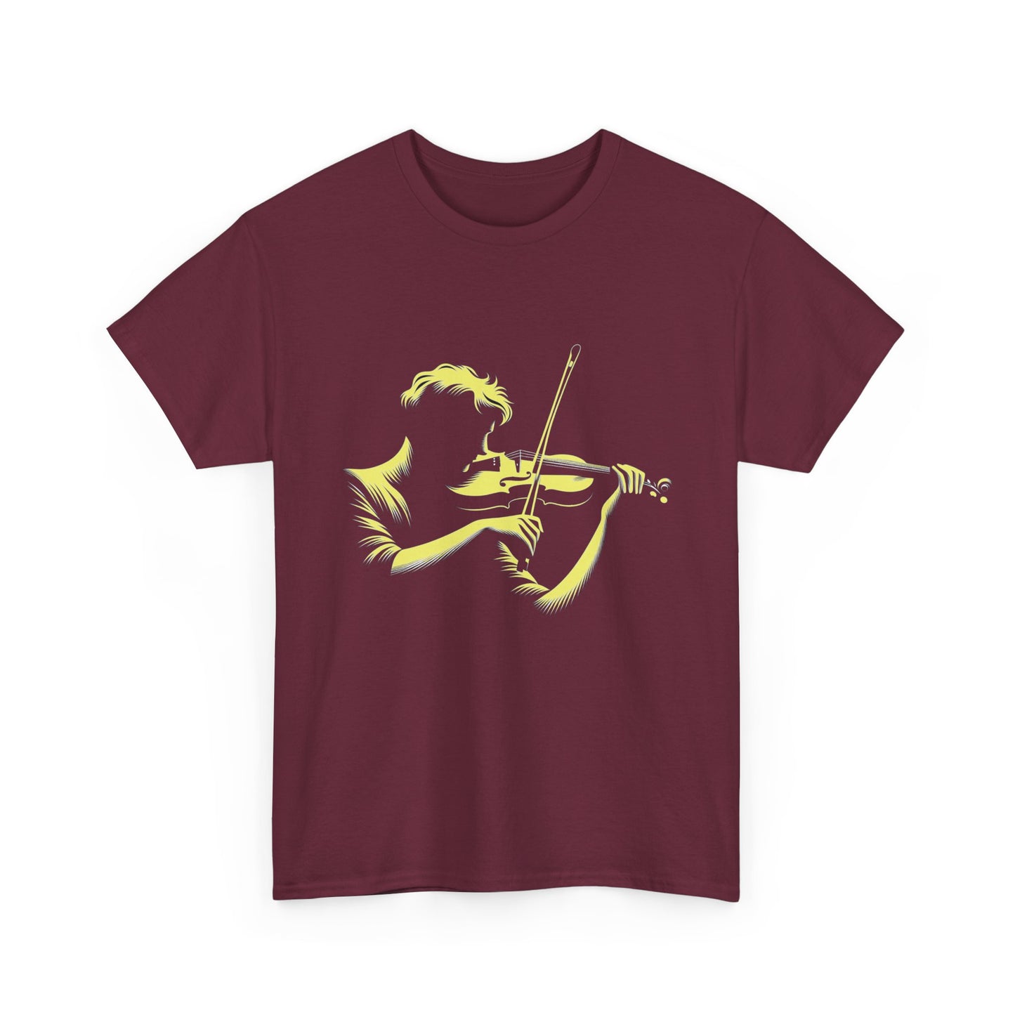 Music Nostalgia Aspiring Violinist Unisex Cotton Tee, Perfect Top As A Christmas Gift For Motivated Young Musicians