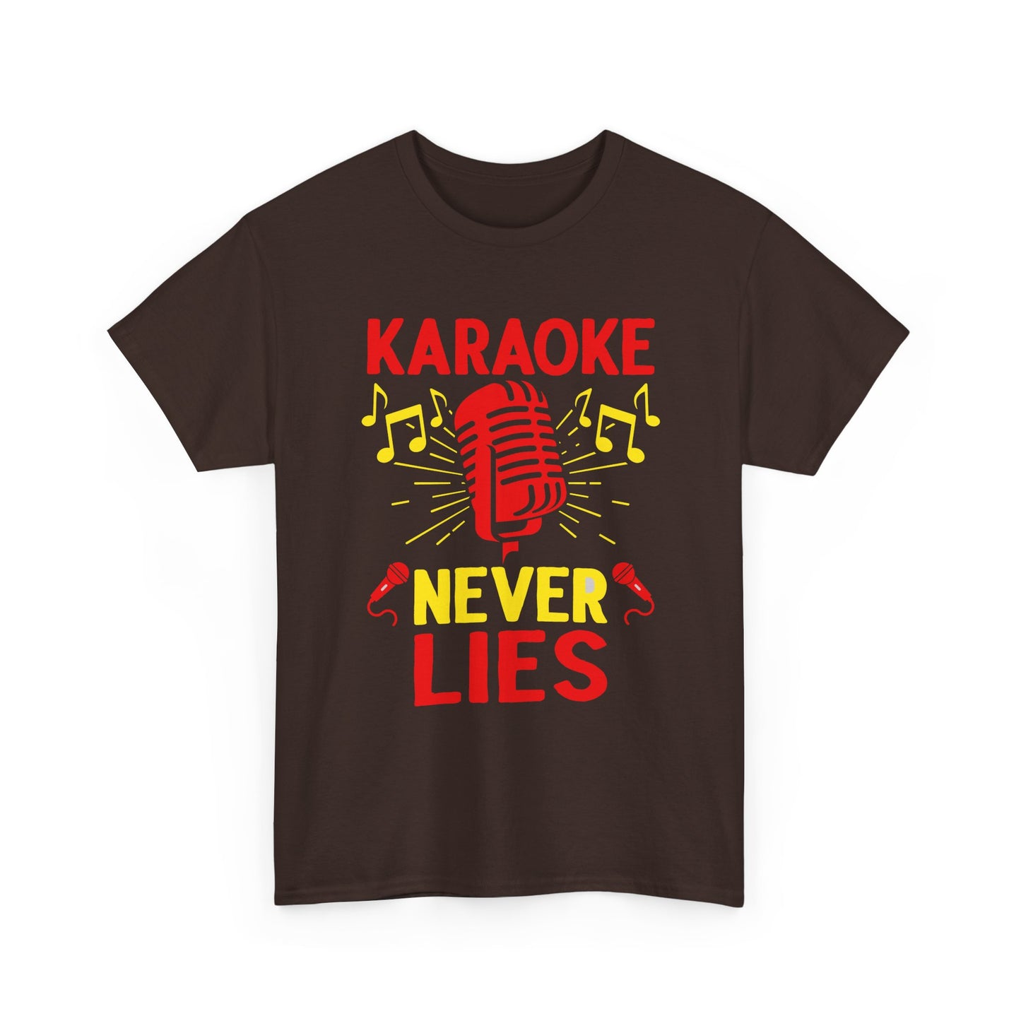 Music Nostalgia, 'Karaoke Never Lies' Unisex Heavy Cotton Tee, Fun Karaoke T-Shirt, Music Lover Gift, Party Shirt, Singing Tee, Casual Wear