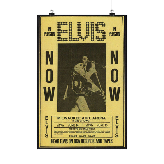 Vintage Elvis Concert Poster, 1970s In Person Now Performance Wall Art, Music Decor, Unique, Nostalgic Home Decor, Collectible