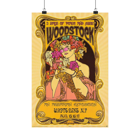 Woodstock Festival Matte Vertical Posters, Bohemian Wall Art, Hippie Decor, Vintage Concert Print, Music Lover's Gift