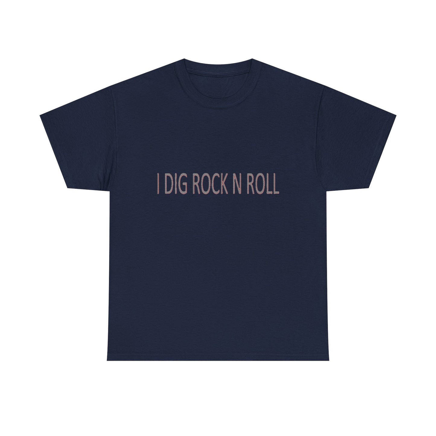 Music Nostalgia I DIG ROCK N ROLL Unisex Cotton Shirt, Colorful Boho and Hippie Style Top, Artistic Typographic Design Shirt