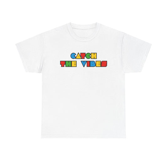 Gen-z Slang, 'Catch the Vibes' Unisex Cotton Tee, Retro Aesthetic T-Shirt, Casual Wear, Gift for Friends, Music Fest Shirt, Summer Style