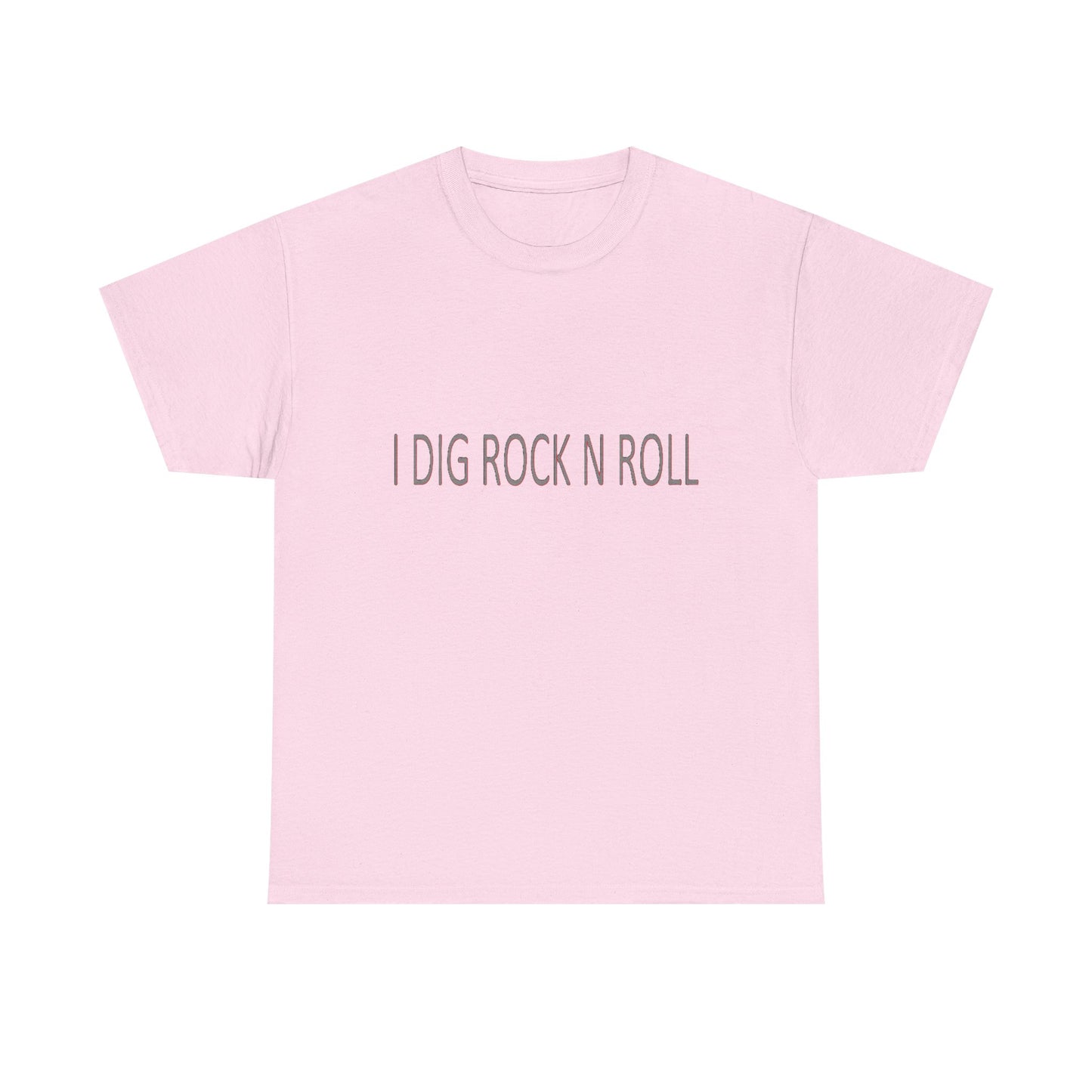 Music Nostalgia I DIG ROCK N ROLL Unisex Cotton Shirt, Colorful Boho and Hippie Style Top, Artistic Typographic Design Shirt