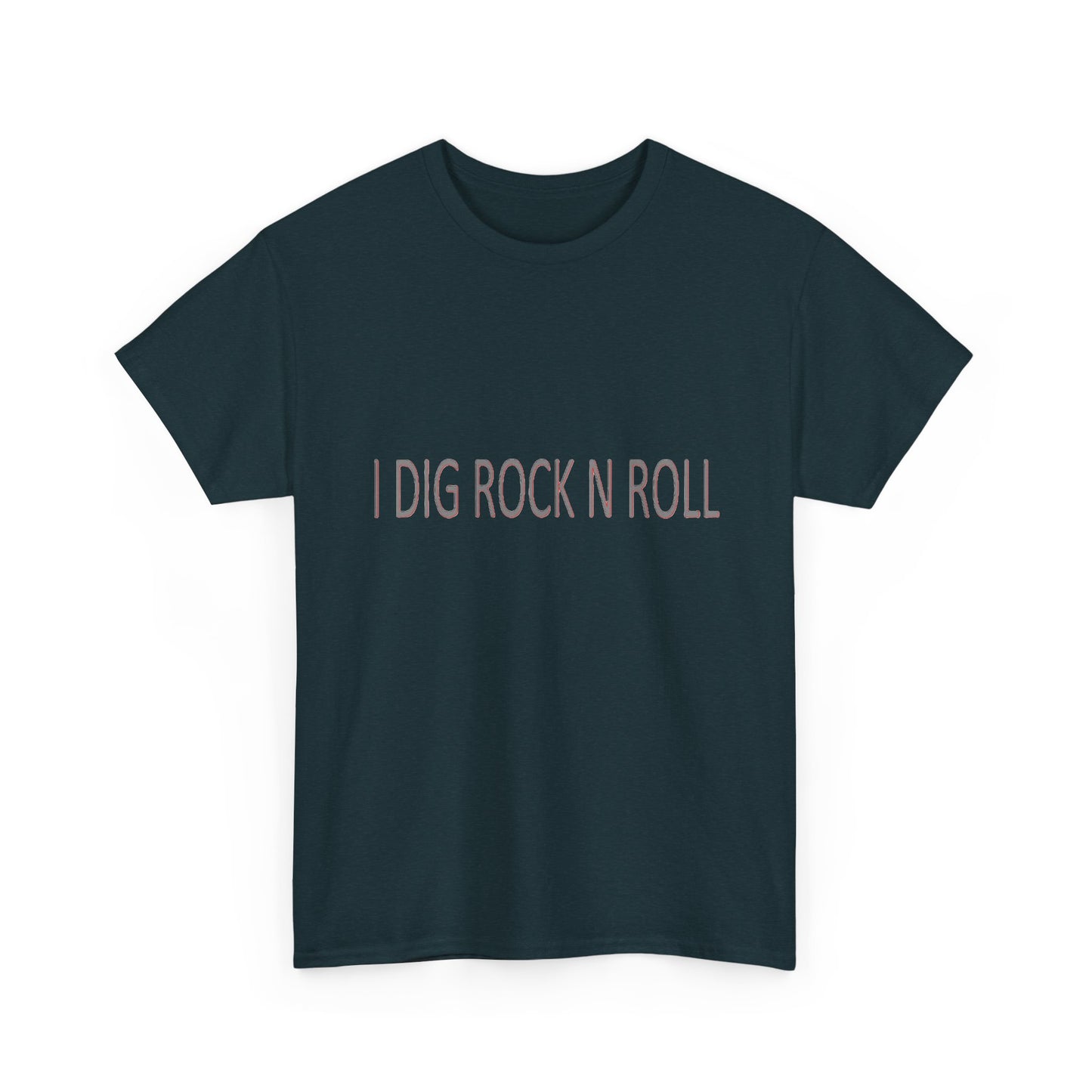 Music Nostalgia I DIG ROCK N ROLL Unisex Cotton Shirt, Colorful Boho and Hippie Style Top, Artistic Typographic Design Shirt