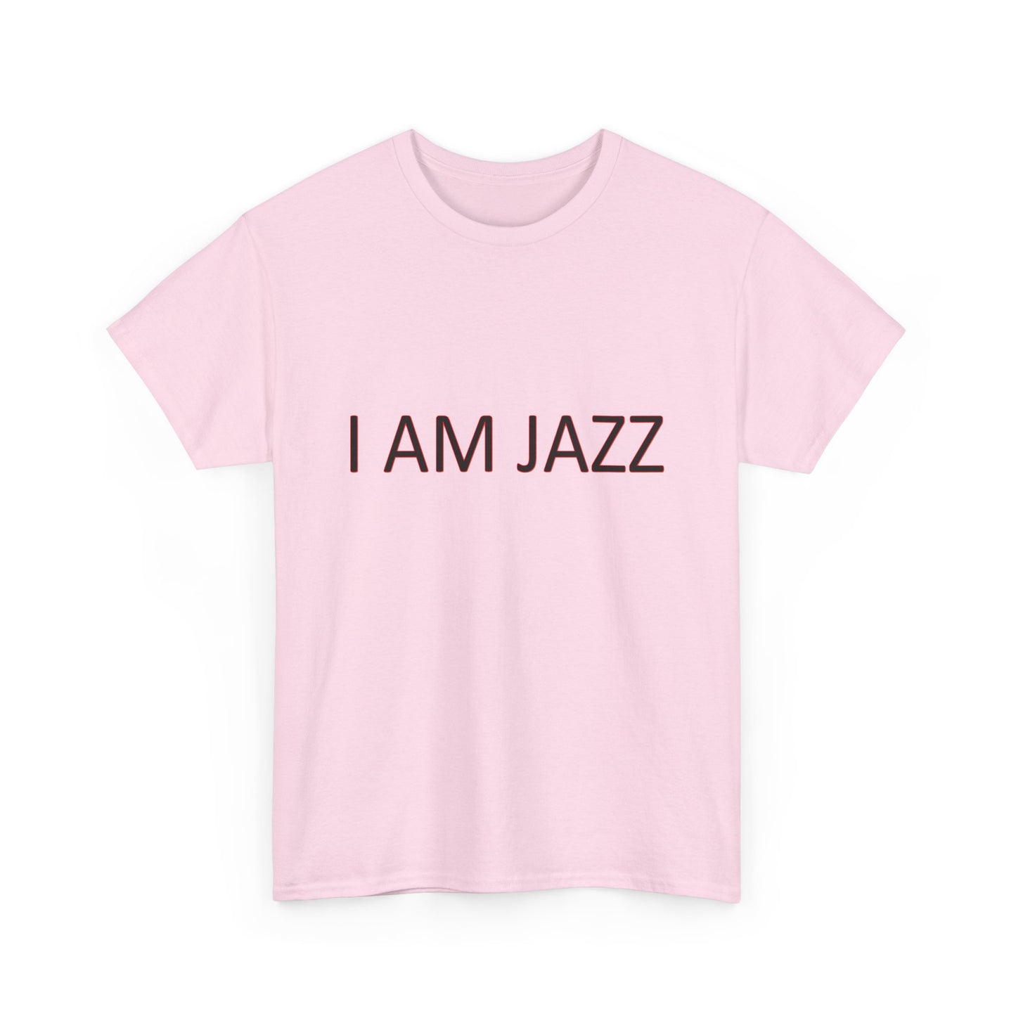 Music Nostalgia I AM JAZZ Unisex Cotton Shirt, Colorful Boho and Hippie Style Top, Artistic Typographic Design Shirt