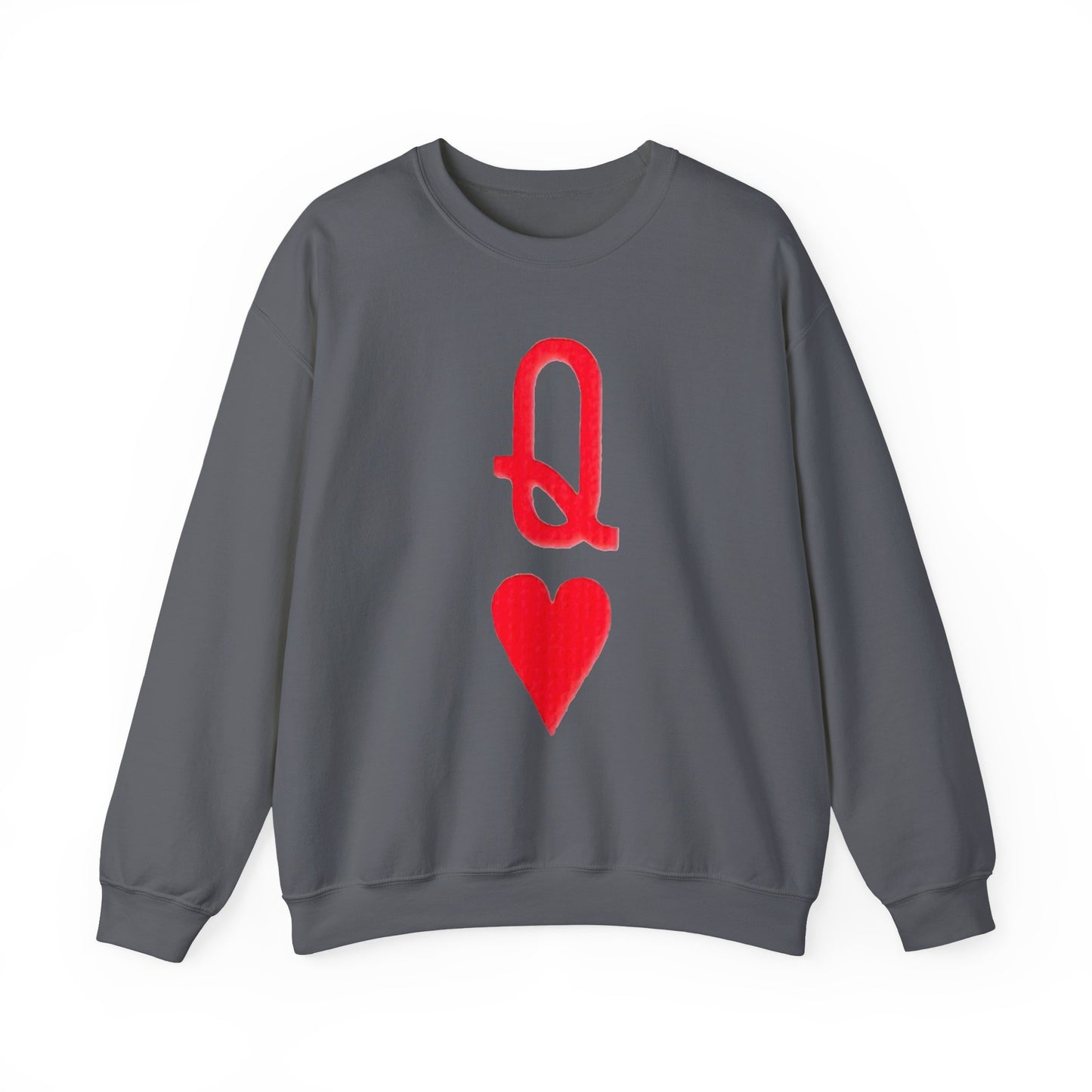 Queen of Hearts Sweatshirt, Gambler's Card Game Attire, Casino Theme Jumper, Unisex Pullover Gift, Gambling Lover Clothing, Heart Suit