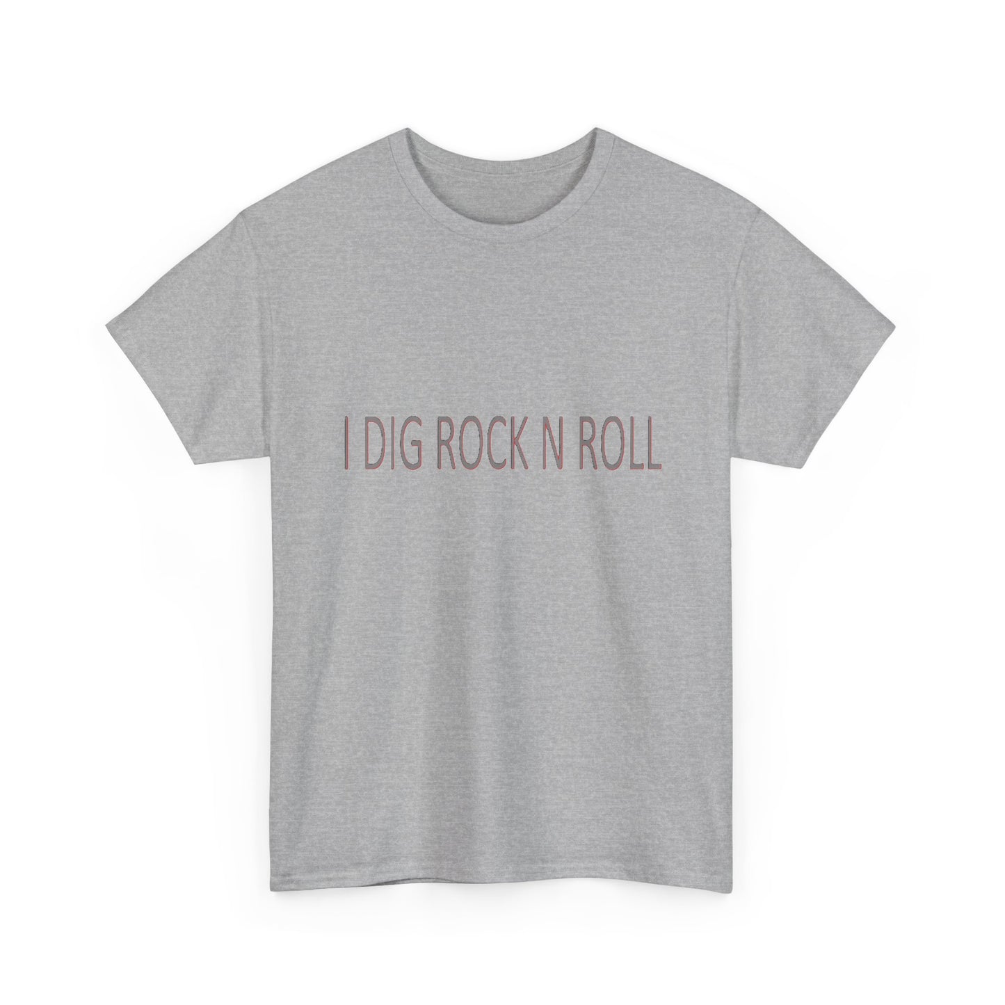 Music Nostalgia I DIG ROCK N ROLL Unisex Cotton Shirt, Colorful Boho and Hippie Style Top, Artistic Typographic Design Shirt