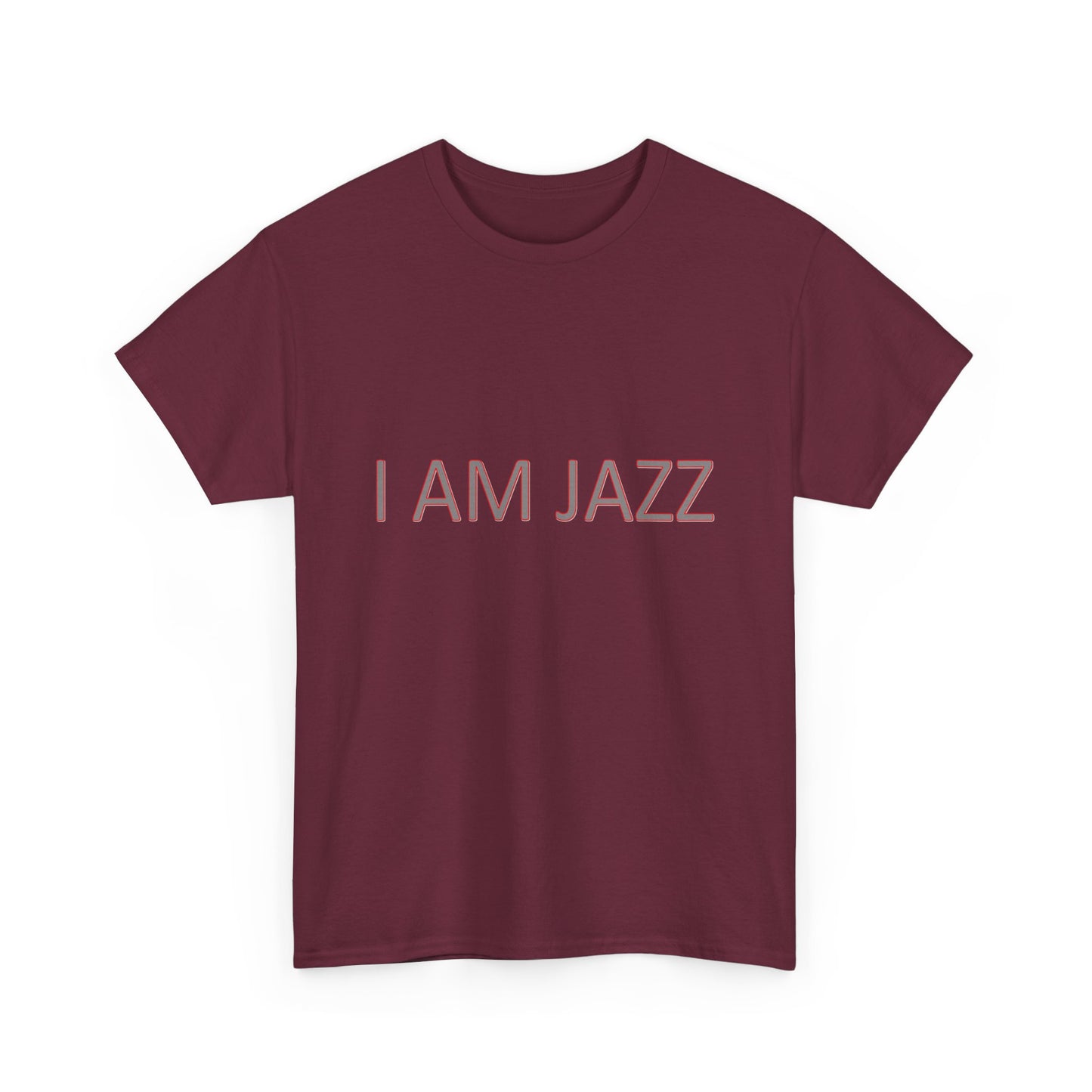 Music Nostalgia I AM JAZZ Unisex Cotton Shirt, Colorful Boho and Hippie Style Top, Artistic Typographic Design Shirt