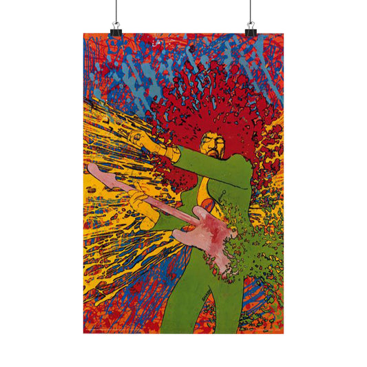 Vintage Rock Poster, 1968 Jimi Hendrix Explosion, Bohemian Wall Art, Gift for Musicians, Authentic Collectors item