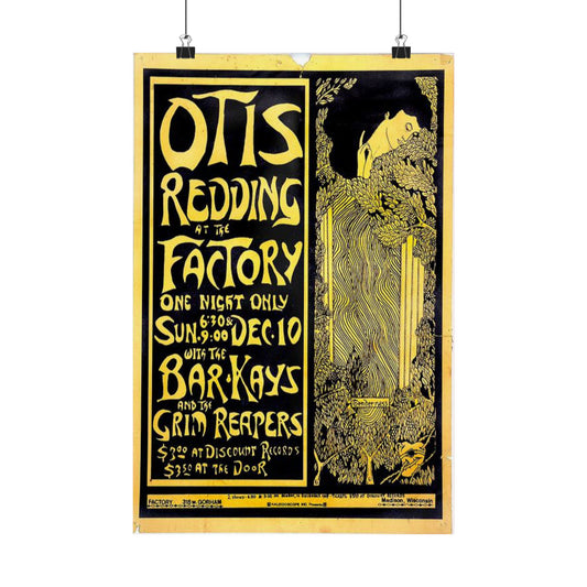 Vintage Concert Wall Art Print, 1967 Otis Redding Music Poster, Home Decor for Music Lovers, Gift for Collectors