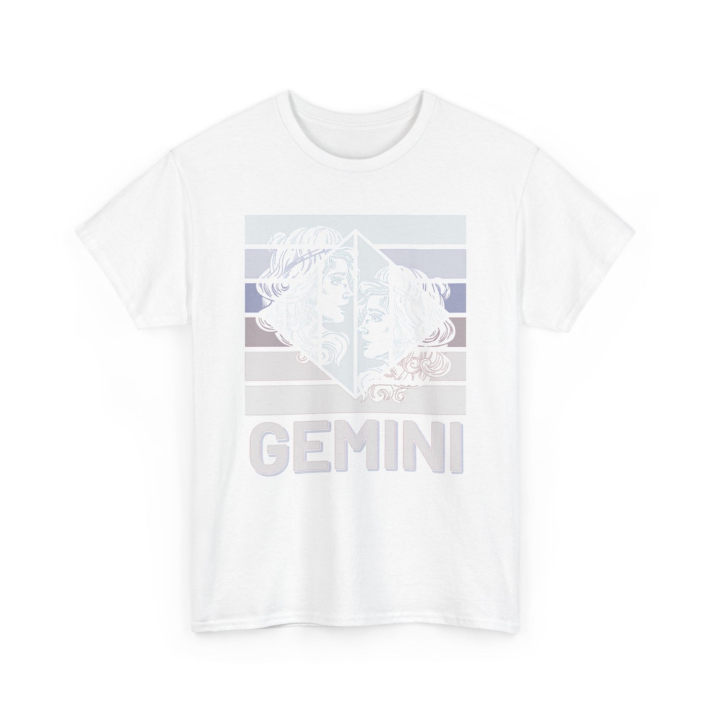 Gemini Zodiac T-Shirt, Astrology Gift, Retro Heavy Cotton Tee, Horoscope Apparel, Birthday Gift, Celestial Fashion, Vintage Style