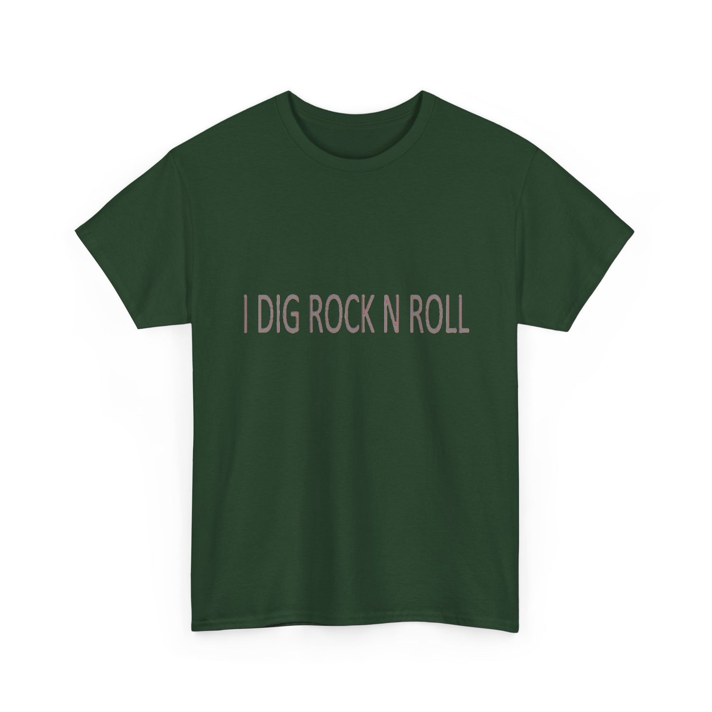 Music Nostalgia I DIG ROCK N ROLL Unisex Cotton Shirt, Colorful Boho and Hippie Style Top, Artistic Typographic Design Shirt
