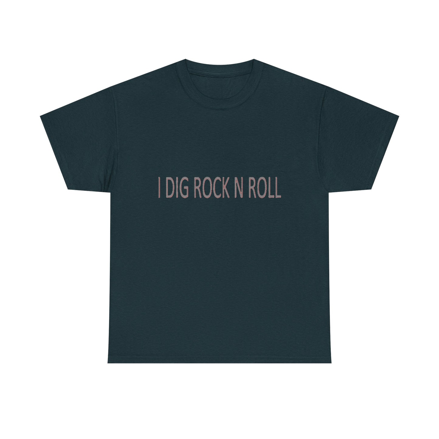 Music Nostalgia I DIG ROCK N ROLL Unisex Cotton Shirt, Colorful Boho and Hippie Style Top, Artistic Typographic Design Shirt