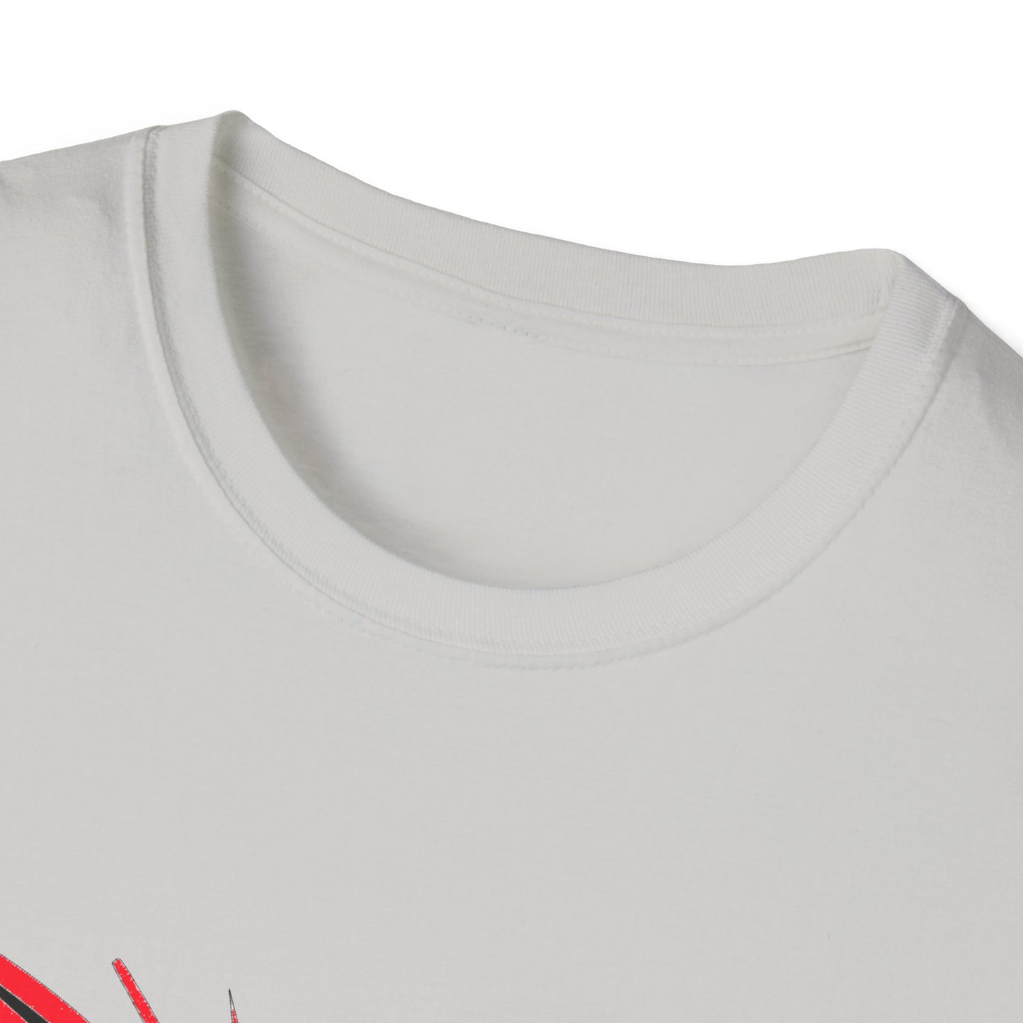 Cute Cat Face Unisex Soft-style T-Shirt, Red-Eyed Scaredy Cat Face for Cat Ladies, Cat Moms and Cat Lovers Graphic Tee
