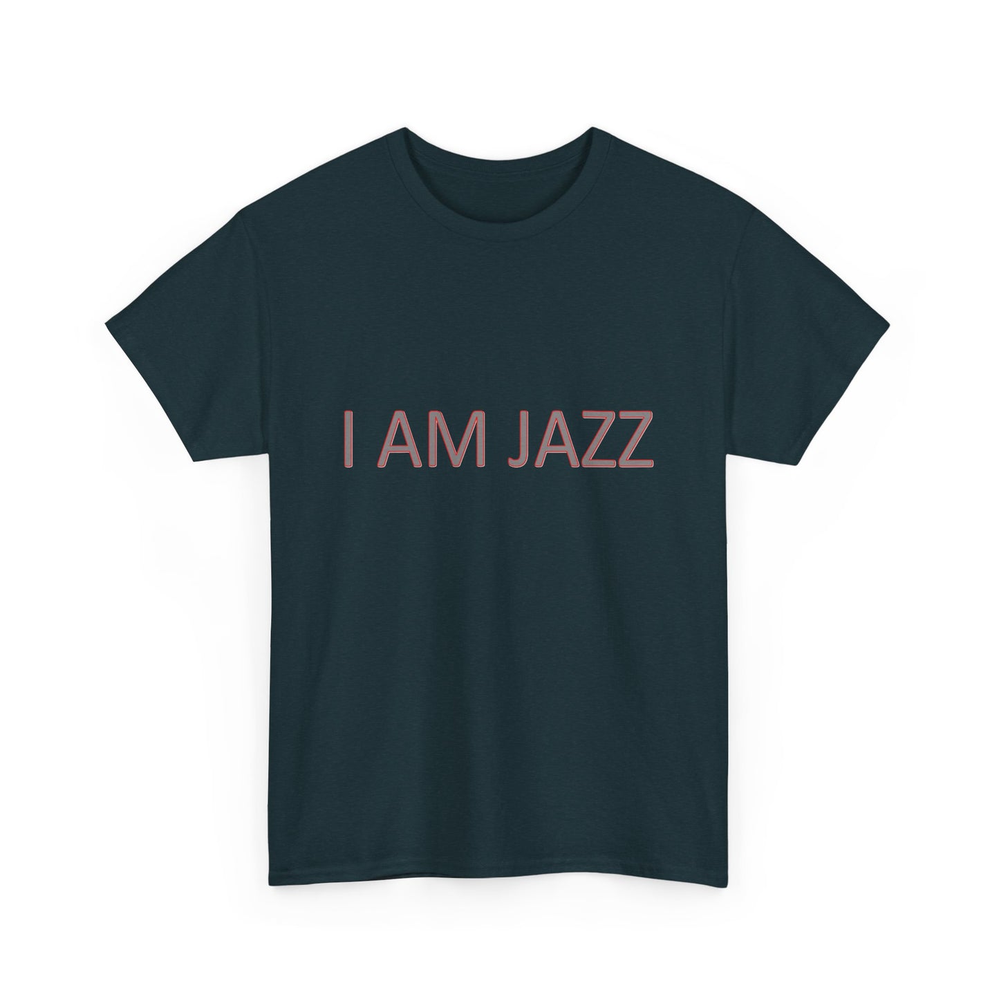 Music Nostalgia I AM JAZZ Unisex Cotton Shirt, Colorful Boho and Hippie Style Top, Artistic Typographic Design Shirt