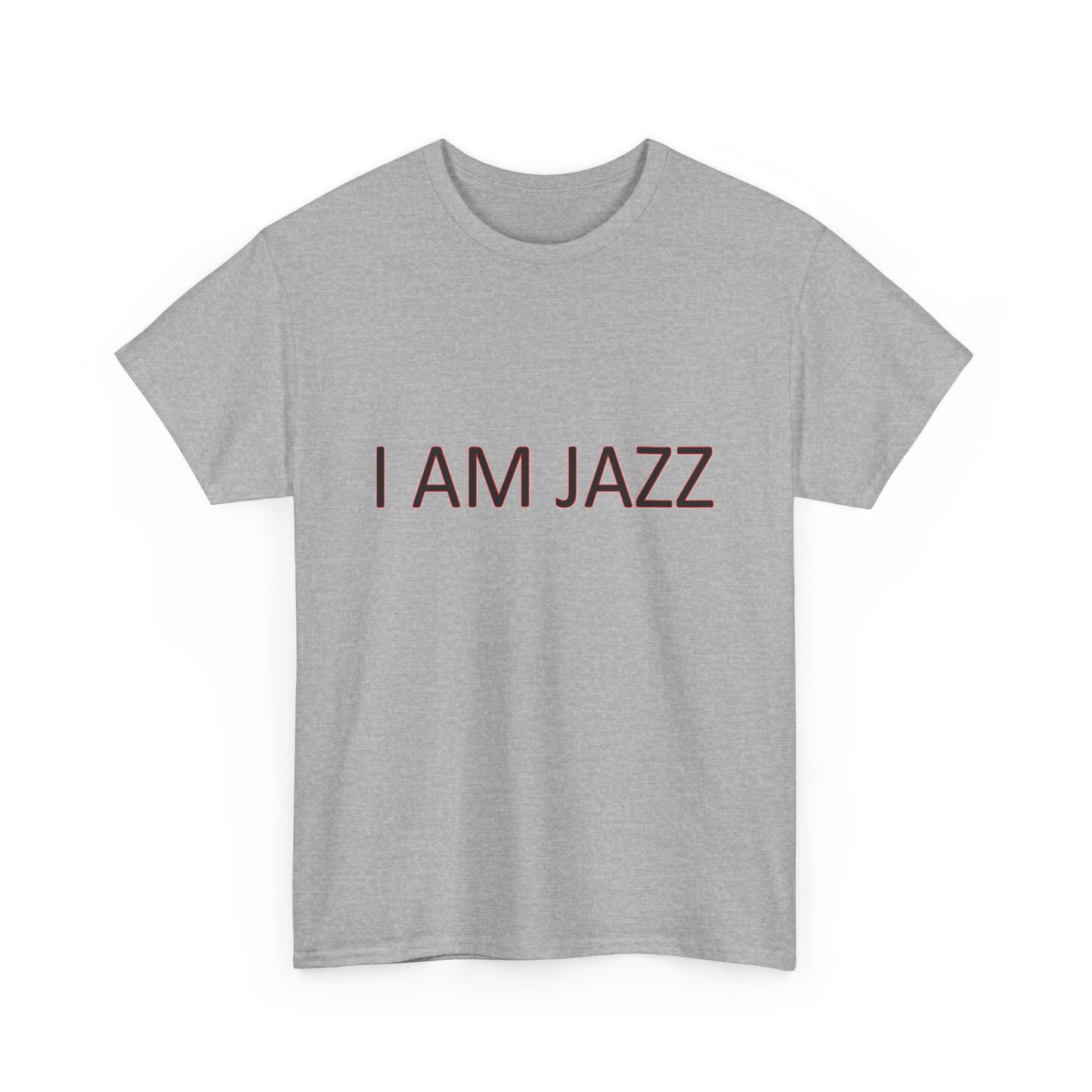 Music Nostalgia I AM JAZZ Unisex Cotton Shirt, Colorful Boho and Hippie Style Top, Artistic Typographic Design Shirt