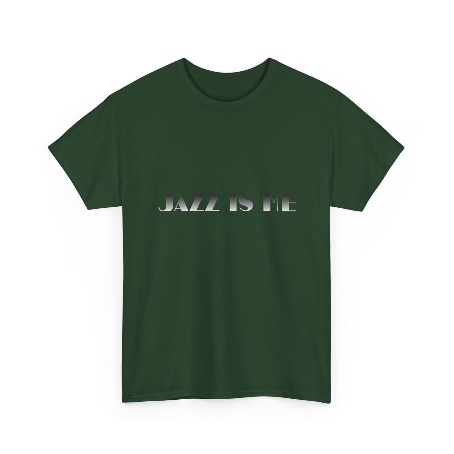 Music Nostalgia JAZZ IS ME Unisex Cotton Shirt, Colorful Boho and Hippie Style Top, Artistic Typographic Design Shirt