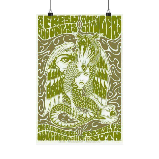 Vintage Art Poster, Psychedelic Wall Art, 2011 Garage Rock Revival Music Decor, Groovy Room Decor