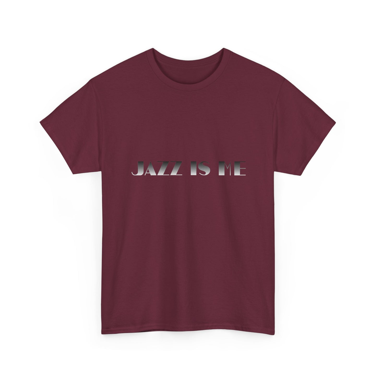 Music Nostalgia JAZZ IS ME Unisex Cotton Shirt, Colorful Boho and Hippie Style Top, Artistic Typographic Design Shirt