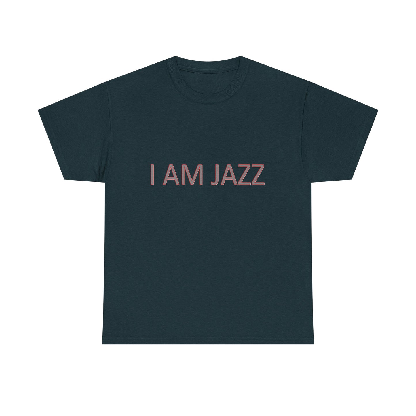 Music Nostalgia I AM JAZZ Unisex Cotton Shirt, Colorful Boho and Hippie Style Top, Artistic Typographic Design Shirt