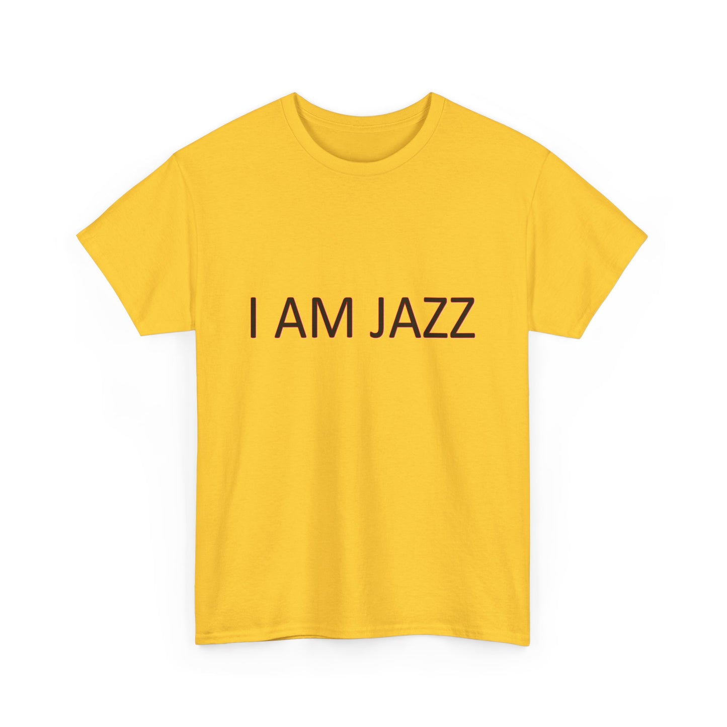 Music Nostalgia I AM JAZZ Unisex Cotton Shirt, Colorful Boho and Hippie Style Top, Artistic Typographic Design Shirt