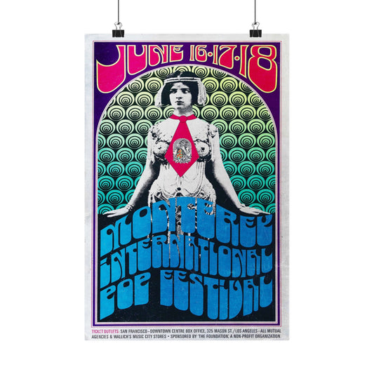 Vintage Wall Decor, Monterey International Pop Music Festival Wall Art, Bohemian Home Decoration, Collectible