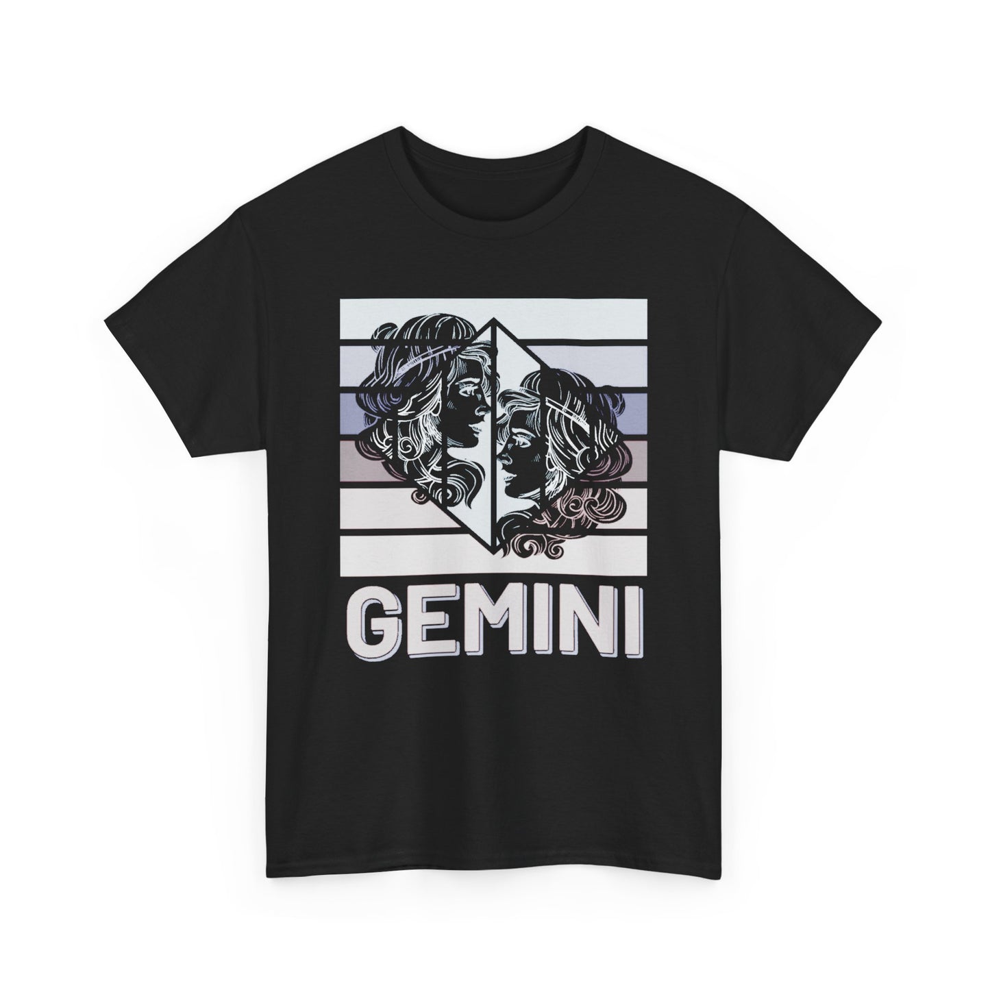 Gemini Zodiac T-Shirt, Astrology Gift, Retro Heavy Cotton Tee, Horoscope Apparel, Birthday Gift, Celestial Fashion, Vintage Style