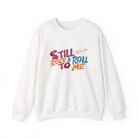 Retro Rock Music Unisex Sweatshirt, Bold Colorful Design, Vintage Nostalgia, Crewneck Jumper, Gift for Music Fans, Rock and Roll Apparel
