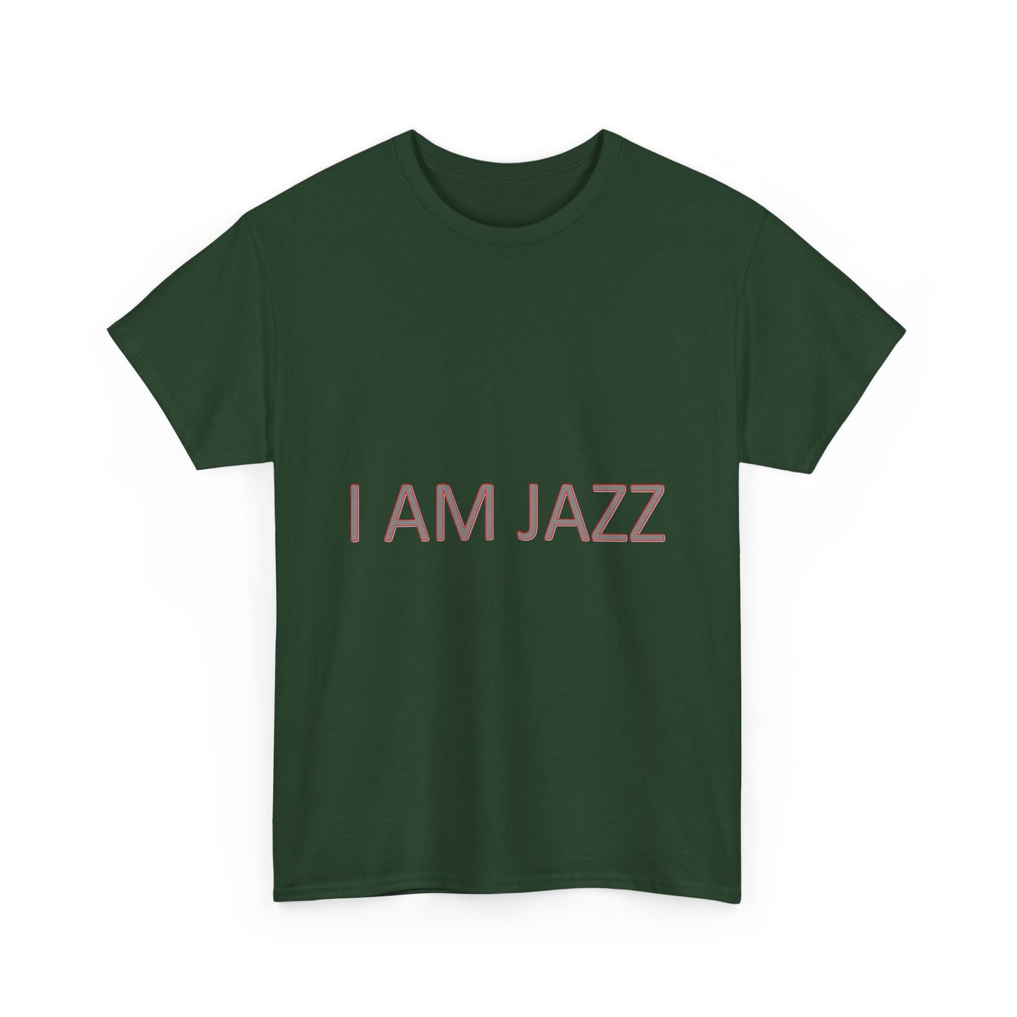 Music Nostalgia I AM JAZZ Unisex Cotton Shirt, Colorful Boho and Hippie Style Top, Artistic Typographic Design Shirt
