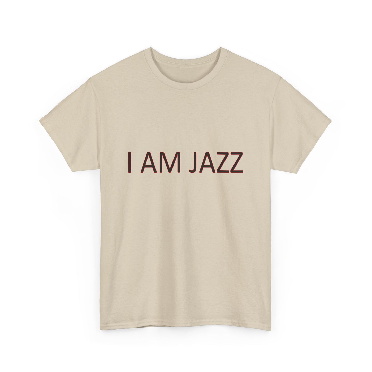 Music Nostalgia I AM JAZZ Unisex Cotton Shirt, Colorful Boho and Hippie Style Top, Artistic Typographic Design Shirt