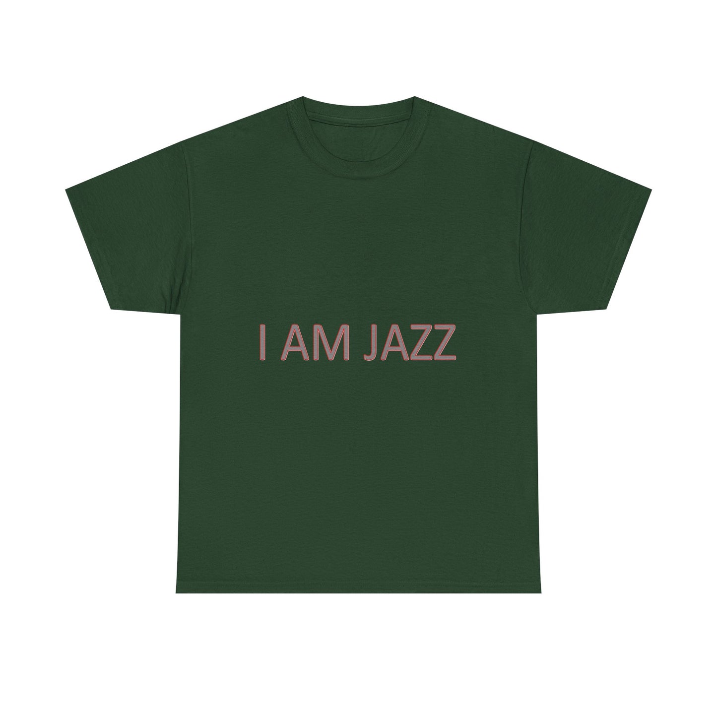 Music Nostalgia I AM JAZZ Unisex Cotton Shirt, Colorful Boho and Hippie Style Top, Artistic Typographic Design Shirt