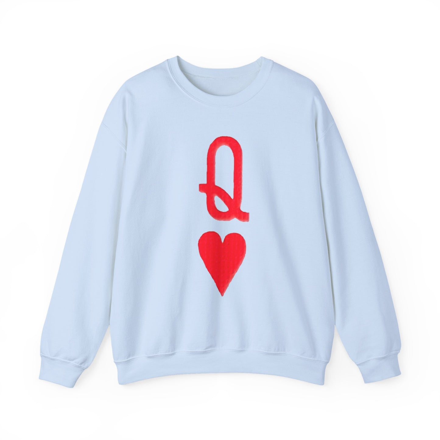 Queen of Hearts Sweatshirt, Gambler's Card Game Attire, Casino Theme Jumper, Unisex Pullover Gift, Gambling Lover Clothing, Heart Suit