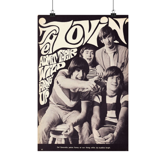 Vintage Music Wall Art, 1966 Lovin' Spoonful Retro Home Decor, Matte Poster, Authentic memorabilia, Collectible