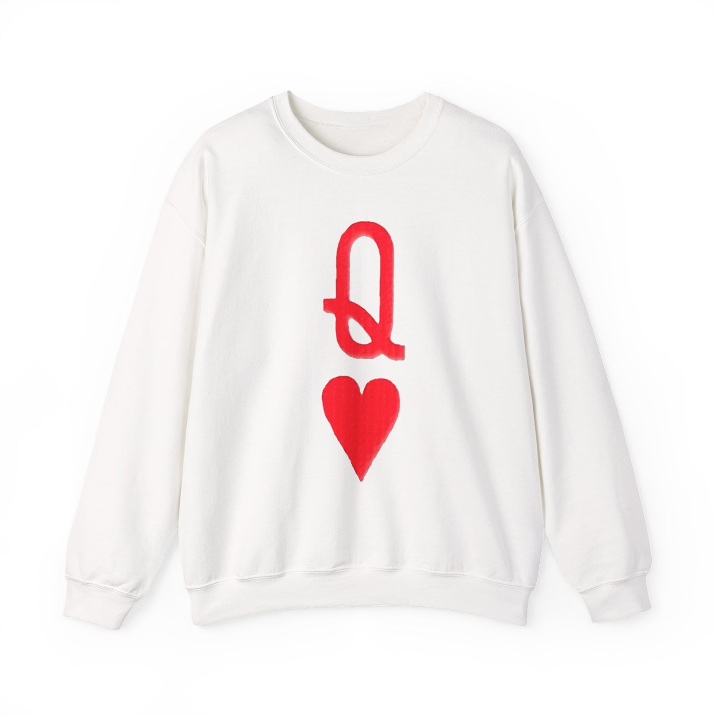 Queen of Hearts Sweatshirt, Gambler's Card Game Attire, Casino Theme Jumper, Unisex Pullover Gift, Gambling Lover Clothing, Heart Suit