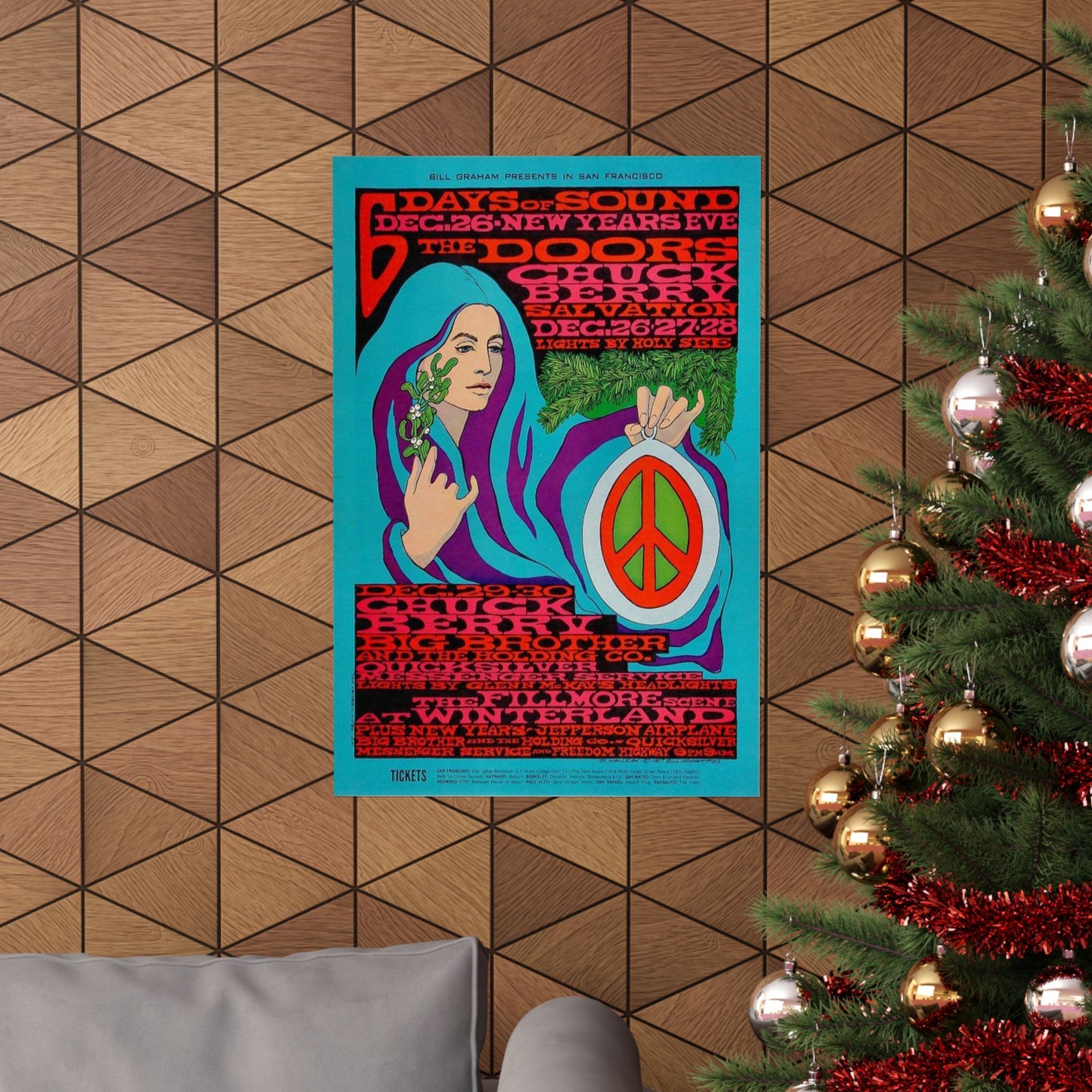 Vintage Rock Art, "6 Days of Sound - The Fillmore Scene at Winterland" Poster, Authentic Memorabilia