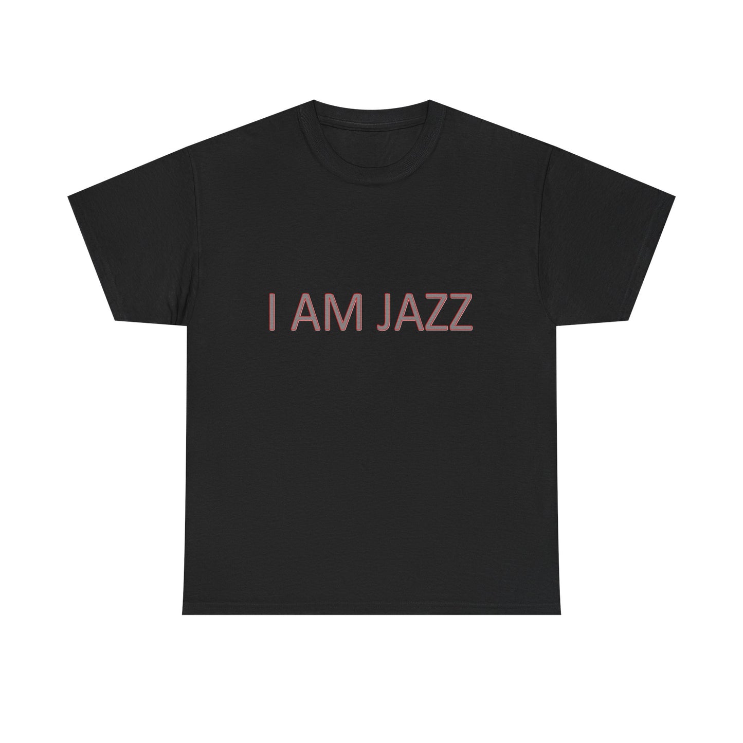 Music Nostalgia I AM JAZZ Unisex Cotton Shirt, Colorful Boho and Hippie Style Top, Artistic Typographic Design Shirt