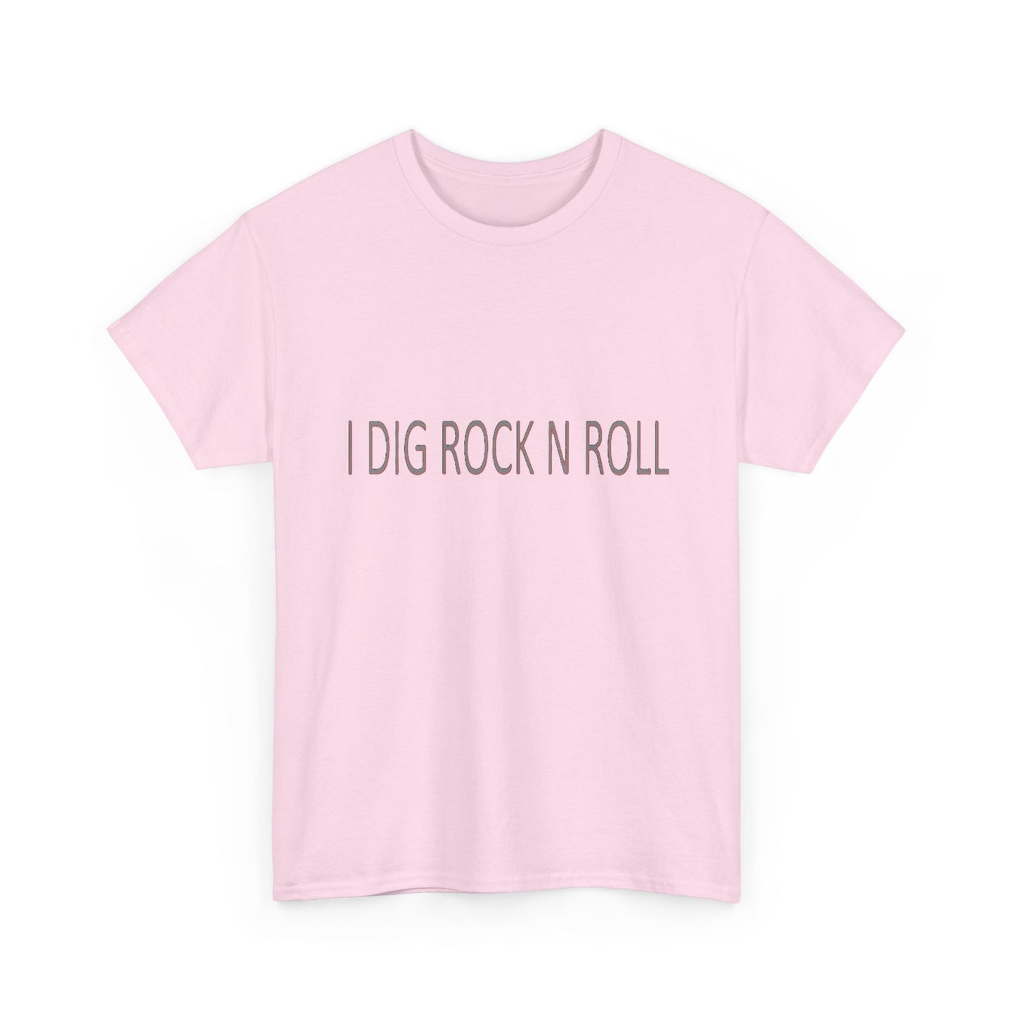 Music Nostalgia I DIG ROCK N ROLL Unisex Cotton Shirt, Colorful Boho and Hippie Style Top, Artistic Typographic Design Shirt