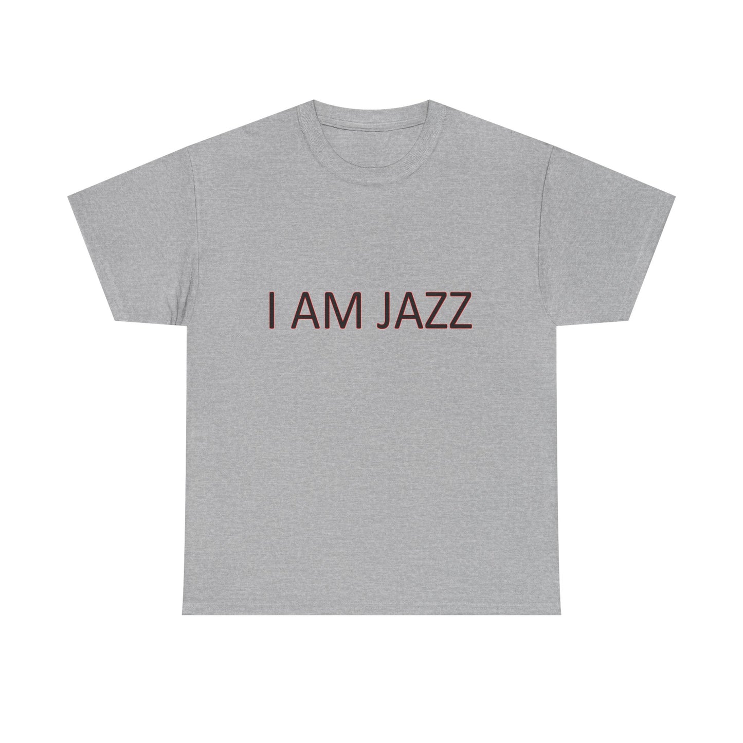 Music Nostalgia I AM JAZZ Unisex Cotton Shirt, Colorful Boho and Hippie Style Top, Artistic Typographic Design Shirt