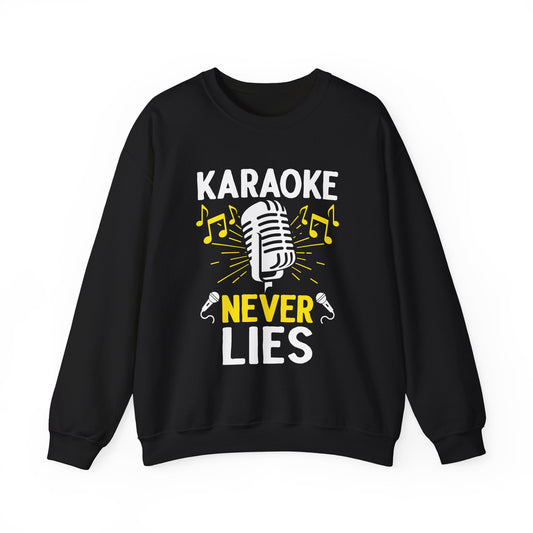 Karaoke Vibe Sweatshirt, Sing-Along Nostalgia Jumper, Music Party Pullover, Karaoke Never Lies Crewneck, Funny Singing Gift