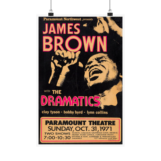 Vintage Music Poster, 1971 the Dramatic James Brown Wall Art, Gift for, Collectible Home Decor, Soul Music Concert Poster