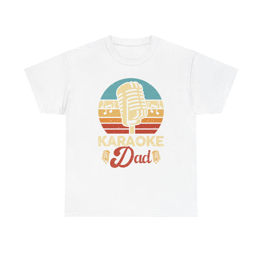 Karaoke Vibe, Karaoke Dad Tee, Unisex Heavy Cotton Shirt for Music Lovers, Father's Day Gift, Family Gatherings, Music Lovers, Casual Wear