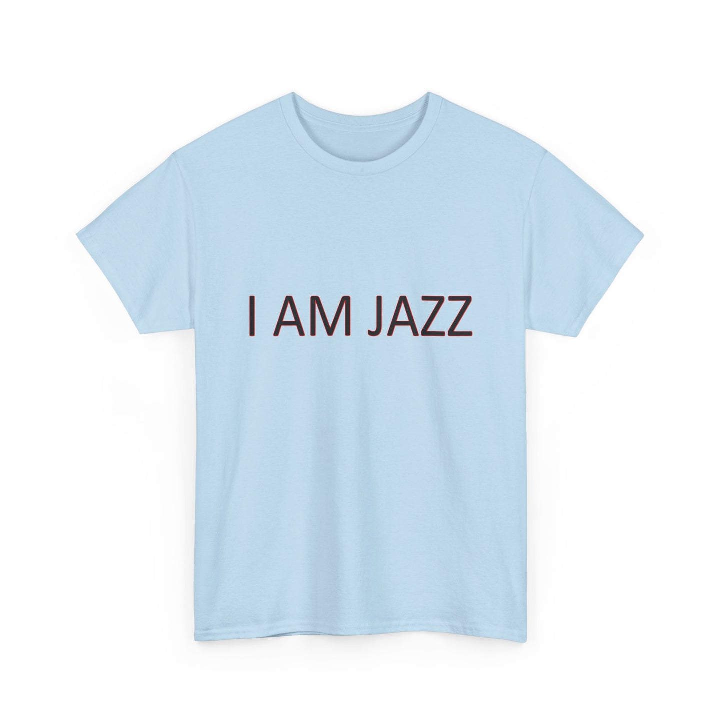 Music Nostalgia I AM JAZZ Unisex Cotton Shirt, Colorful Boho and Hippie Style Top, Artistic Typographic Design Shirt