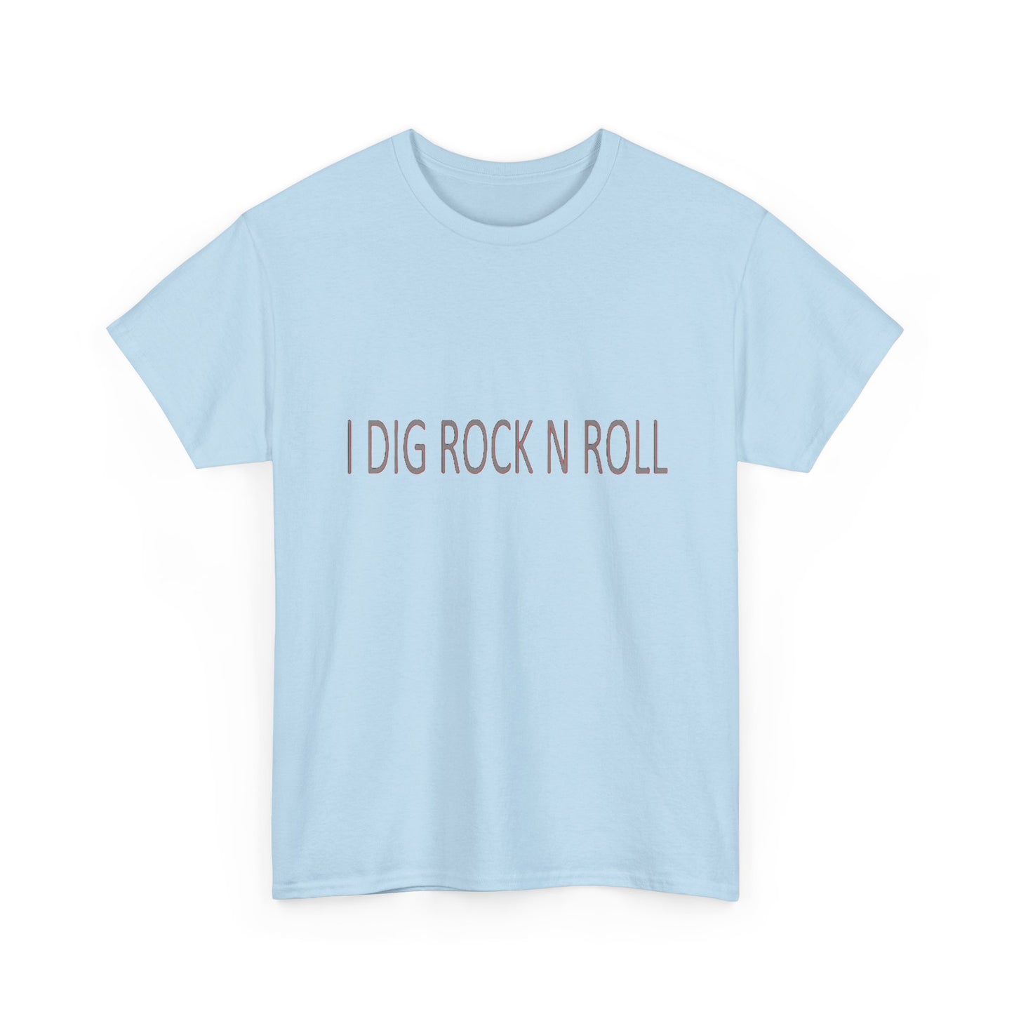 Music Nostalgia I DIG ROCK N ROLL Unisex Cotton Shirt, Colorful Boho and Hippie Style Top, Artistic Typographic Design Shirt