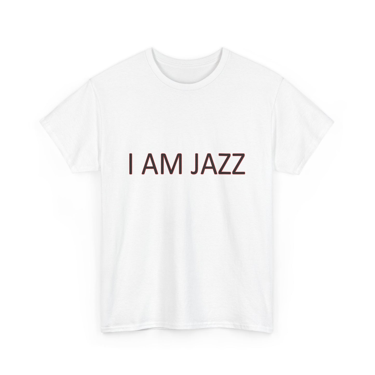 Music Nostalgia I AM JAZZ Unisex Cotton Shirt, Colorful Boho and Hippie Style Top, Artistic Typographic Design Shirt