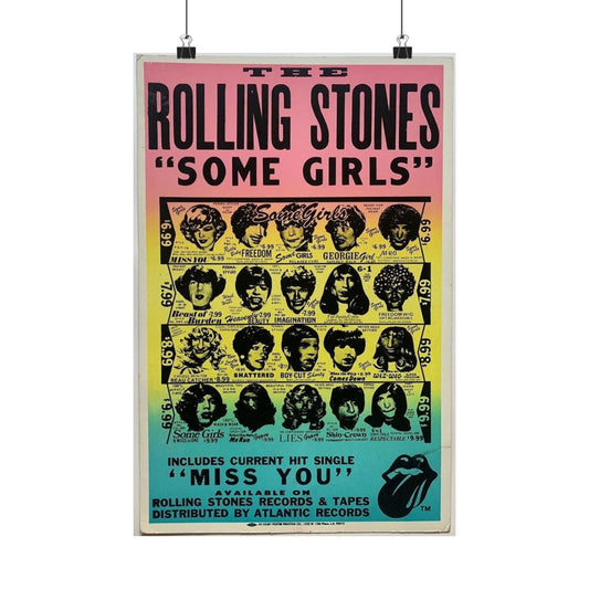 Vintage Rolling Stones Art Print - Classic Rock Poster, Music Wall Art, Home Decor, Gift for Music Lovers, Retro Wall Decor