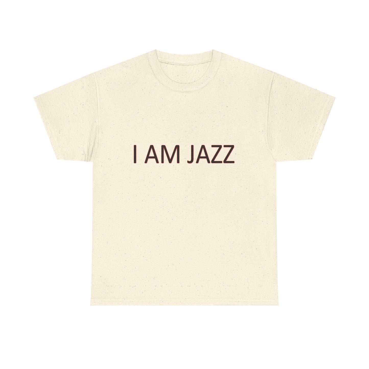Music Nostalgia I AM JAZZ Unisex Cotton Shirt, Colorful Boho and Hippie Style Top, Artistic Typographic Design Shirt