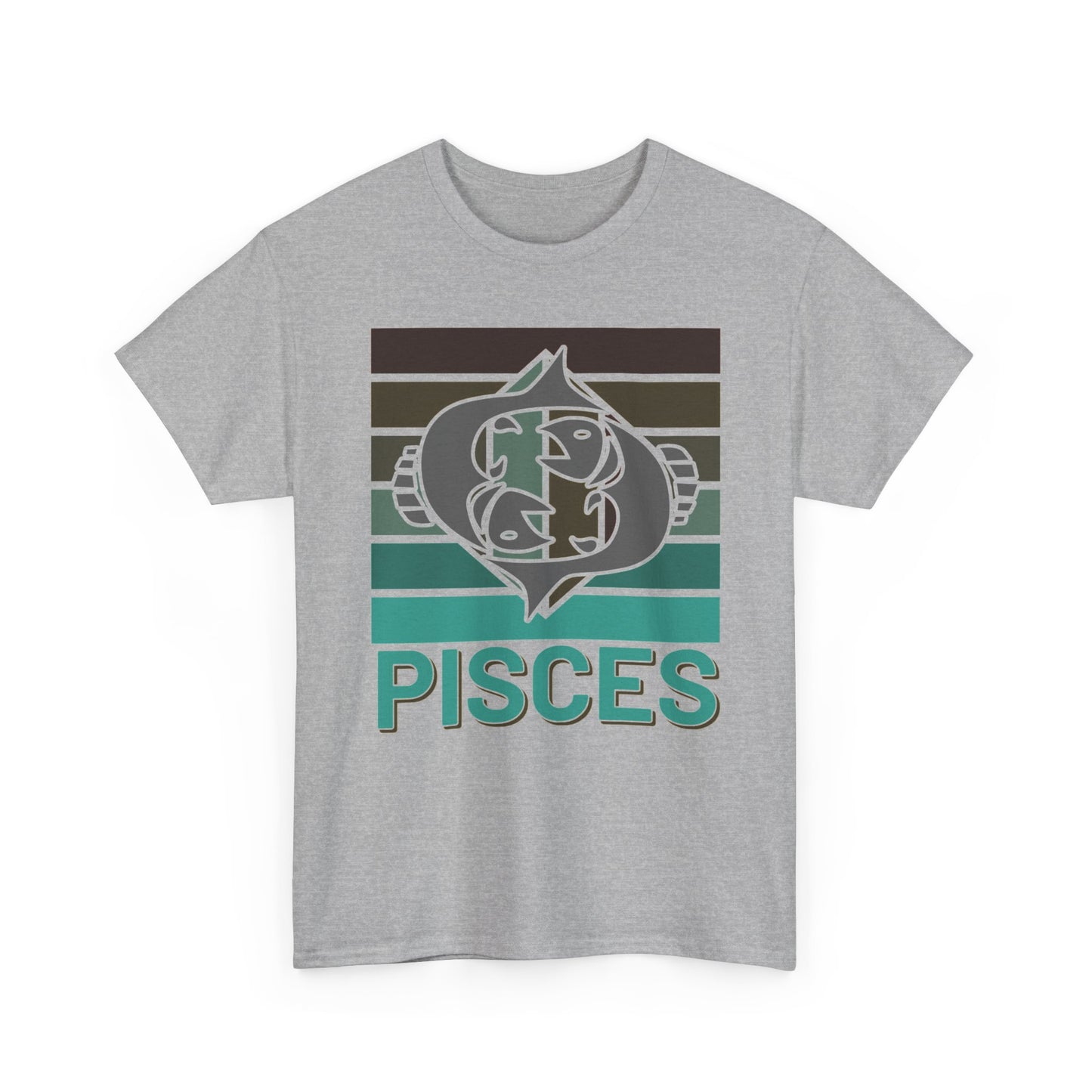 Astrology Zodiac Pisces Unisex Heavy Cotton Tee Series D, Gift for Pisces Birthday, Horoscope Shirt, Aquatic Vibes Tee, Retro Vintage Sesign