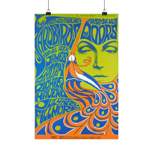 Vintage Psychedelic Art Poster, Colorful San Fran Fillmore Festival Wall Decor, Music Event Memorabilia, Authentic Collectible