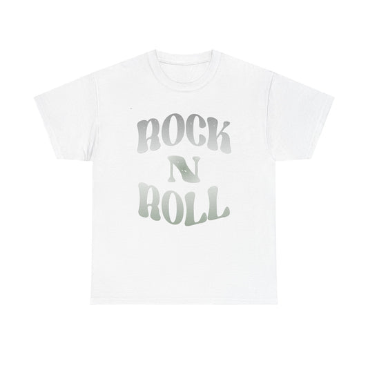Music Nostalgia Rock N Roll Unisex Cotton Shirt, Colorful Boho and Hippie Style Top, Artistic Typographic Design Shirt